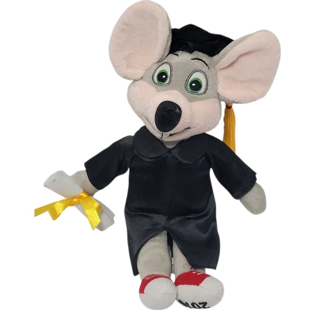 Chuck E. Cheese Plush Doll 11" Graduation Stuffed Toy 2016 Limited Edition